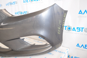 Front bumper bare Mazda 6 13-17 graphite, cracked, bent, rubbed
