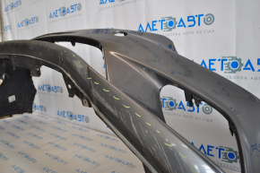 Front bumper bare Mazda 6 13-17 graphite, cracked, bent, rubbed
