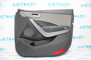 Door trim panel, front right, Hyundai Santa FE Sport 13-16, black with gray insert