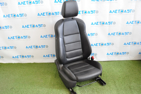 Passenger seat Mazda 6 13-15 with airbag, leather black, mechanical, scratch on plastic