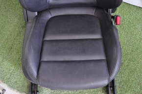 Passenger seat Mazda 6 13-15 with airbag, leather black, mechanical, scratch on plastic