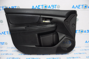 Door trim card front left Subaru XV Crosstrek 13-14 leather black, rubbed