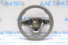 Naked steering wheel Chevrolet Malibu 16-22 gray rubber, without buttons and paddles