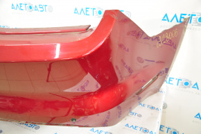 Rear bumper bare Ford Mustang mk6 15-17 for parking sensors, red, broken fastening