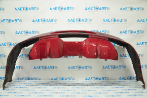 Rear bumper bare Ford Mustang mk6 15-17 for parking sensors, red, broken fastening