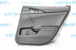 Door trim card rear right Honda Civic X FC 16-21 4d cloth black with black insert plastic, scratches, scuffed