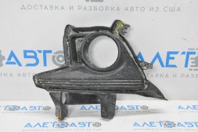 Front bumper grille left Toyota Highlander 14-16 under fog lights without bracket, worn, broken mount