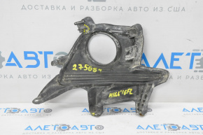 Front bumper grille left Toyota Highlander 14-16 under fog lights without bracket, worn, broken mount