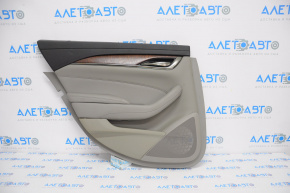 Door trim card rear left Cadillac CTS 14- leather gray with black