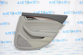 Door trim card rear right Cadillac CTS 14- leather gray with black
