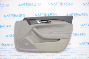 Door trim card front right Cadillac CTS 14- leather gray with black