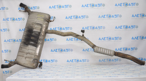 Muffler rear part with barrels Cadillac CTS 14- 2.0T cut off catalytic converter