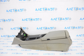 Central console, armrest and cup holders Cadillac CTS 14 - gray leather, broken pocket latch, dry cleaning