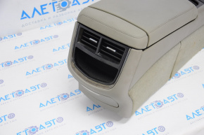 Central console, armrest and cup holders Cadillac CTS 14 - gray leather, broken pocket latch, dry cleaning