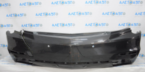 Bare rear bumper Cadillac CTS 14-16 for parking sensors, without BSM, gray, tears, broken fasteners