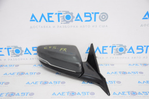 Side mirror right assembly Cadillac CTS 14-10 pins, turn signal, gray