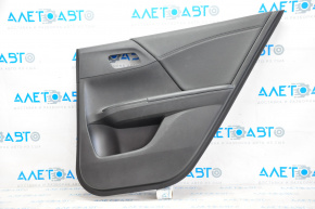 Door trim card rear right Honda Accord 13-15 black with black insert leather, armrest leather, scratches