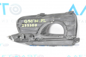 Left fog light frame Infiniti Q50 14-17, painted chrome