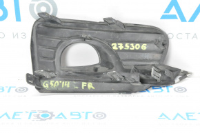 Right fog light frame Infiniti Q50 14-17, painted chrome