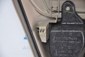 Door trim card rear right Jeep Compass 11-16 beige with beige insert plastic, armrest plastic, broken fastener