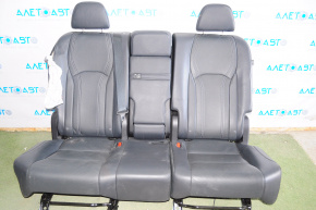 Rear row of seats 2 row Lexus RX350 RX450h 16-22 mechanical, leather black, shot