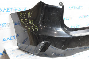 Bare rear bumper Lexus RX350 RX450h 16-19 for parking sensors, black 223, scratch