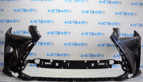 Bare front bumper Lexus RX350 RX450h 16-19 for parking sensors, without headlight washers, black 223, crack, scratches