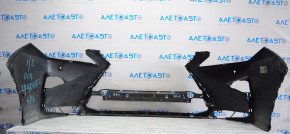 Bare front bumper Lexus RX350 RX450h 16-19 for parking sensors, without headlight washers, black 223, crack, scratches