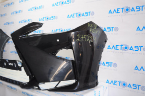 Bare front bumper Lexus RX350 RX450h 16-19 for parking sensors, without headlight washers, black 223, crack, scratches