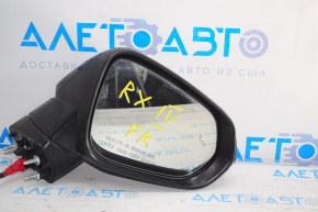 Side mirror right assembly Lexus RX350 RX450h 16-20 15 pins, turn signal, auto-dimming, heated, BSM, black