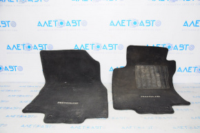 Set of floor mats Nissan Rogue 14-20 cloth black, dry cleanable