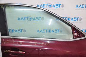 Molding door-glass central front right Toyota Highlander 14-19 butt