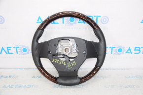 Naked steering wheel Lexus RX350 RX450h 16-22 leather, wood inserts, scratches on leather
