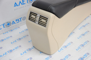 Central console armrest and cup holders Nissan Maxima A36 16-18 black with beige