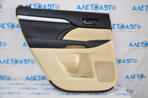 Door trim card rear left Toyota Highlander 14-16 beige, leather stud