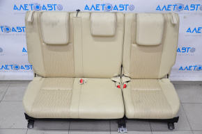 Rear row of seats 3rd row Toyota Highlander 14-18 combination leather beige, dry-cleanable