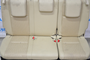 Rear row of seats 3rd row Toyota Highlander 14-18 combination leather beige, dry-cleanable