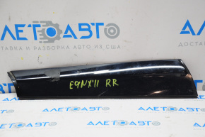 Right side trunk door trim Chevrolet Equinox 10-17 broken fastener, spider web, scratches