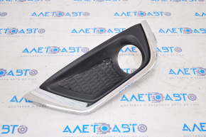 Left bumper grille Jeep Compass 17-21 with chrome molding, under fog lights