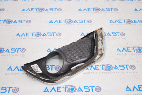 Left bumper grille Jeep Compass 17-21 with chrome molding, under fog lights