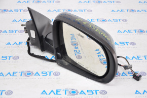 Right side mirror complete Jeep Compass 17-24 3+4 pins, BSM, heated, black