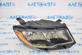 Headlight front right complete Jeep Compass 17-21 halogen, without fastening