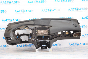 Dashboard front panel without AIRBAG Infiniti QX30 17-19 black, without overlays, after fire
