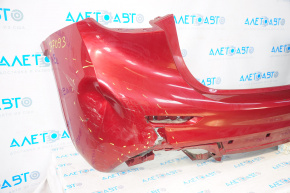 Bare rear bumper Infiniti QX30 17-19 base without parking sensors, red, dent, crack