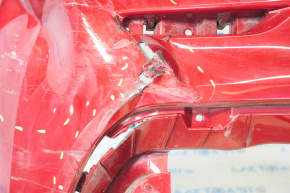 Bare rear bumper Infiniti QX30 17-19 base without parking sensors, red, dent, crack