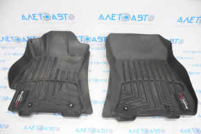 Set of floor mats Subaru Legacy 15-19 black rubber,