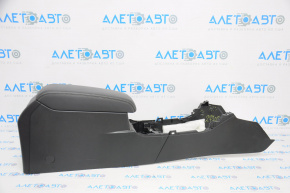 Console central armrest Subaru Legacy 15-19 leather black, broken crepe, scratches