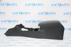 Console central armrest Subaru Legacy 15-19 leather black, broken crepe, scratches