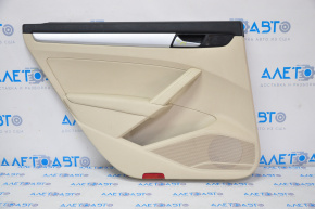 Door trim card rear left VW Passat b7 12-15 USA beige, leather defect, broken fastener