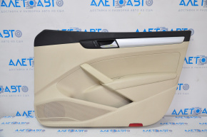 Door trim card front right VW Passat b7 12-15 USA beige, broken fastener